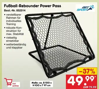 Netto Marken-Discount Art sport fußball-rebounder power pass Angebot