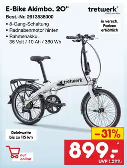Netto Marken-Discount Tretwerk e-bike akimbo, 20 Angebot