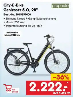 Netto Marken-Discount Prophete city-e-bike geniesser 5.0, 28 Angebot