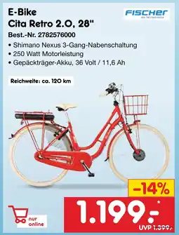 Netto Marken-Discount Fischer e-bike cita retro 2.0, 28 Angebot