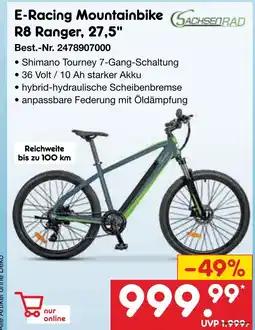Netto Marken-Discount Sachsenrad e-racing mountainbike r8 ranger, 27,5 Angebot
