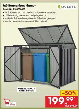 Netto Marken-Discount Juskys mülltonnenbox namur Angebot