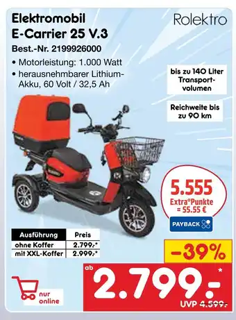 Netto Marken-Discount Rolektro elektromobil e-carrier 25 v.3 Angebot