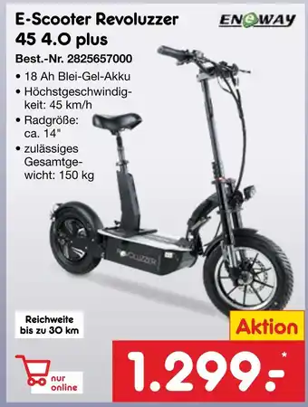Netto Marken-Discount Enoway e-scooter revoluzzer 45 4.0 plus Angebot