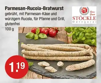 V Markt Stöckle metzgerei parmesan-rucola-bratwurst Angebot