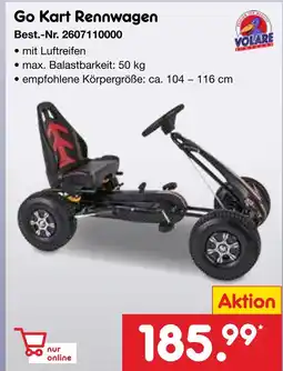 Netto Marken-Discount Volare go kart rennwagen Angebot