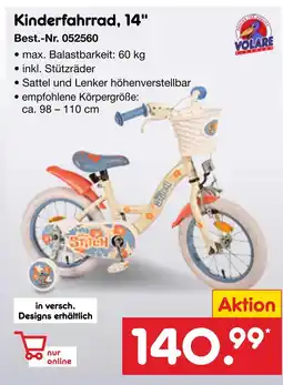 Netto Marken-Discount Volare kinderfahrrad, 14 Angebot