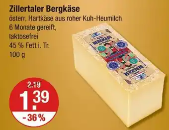 V Markt Zillertaler bergkäse Angebot