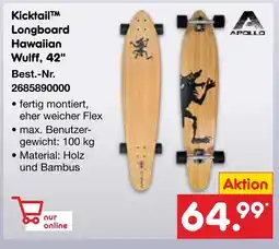 Netto Marken-Discount Apollo kicktail longboard hawaiian wulff, 42 Angebot