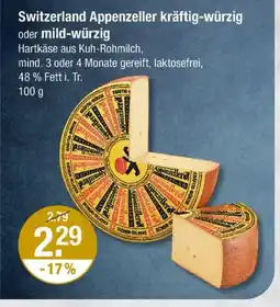 V Markt Appenzeller switzerland appenzeller kräftig-würzig oder mild-würzig Angebot