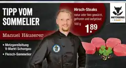 V Markt Metzgerei v-markt hirsch-steaks Angebot