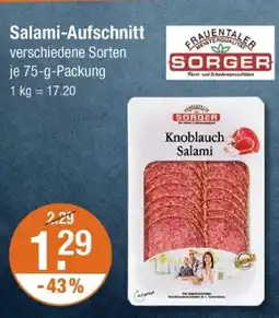 V Markt Sorger salami-aufschnitt Angebot
