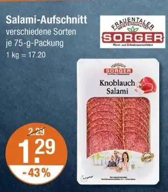V Markt Sorger salami-aufschnitt Angebot