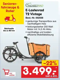 Netto Marken-Discount Sachsenrad e-lastenrad t2 vintage Angebot
