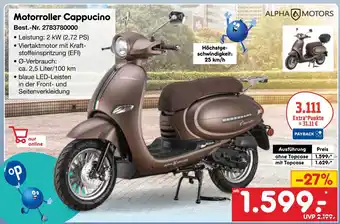 Netto Marken-Discount Alpha motors motorroller cappucino Angebot