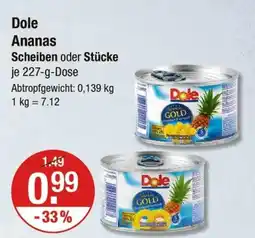 V Markt Dole ananas scheiben oder stücke Angebot