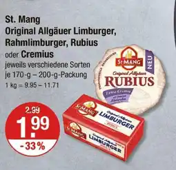 V Markt St. mang original allgäuer limburger, rahmlimburger, rubius oder cremius Angebot