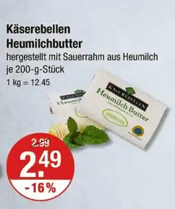 V Markt Käserebellen heumilchbutter Angebot