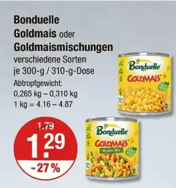 V Markt Bonduelle goldmais oder goldmaismischungen Angebot