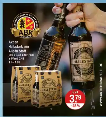 V Markt Abk aktien halbstark oder allgäu stoff Angebot