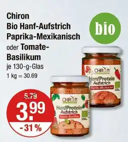 V Markt Chiron bio hanf-aufstrich paprika-mexikanisch oder tomate-basilikum Angebot
