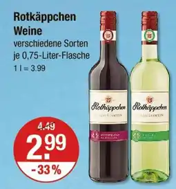 V Markt Rotkäppchen weine Angebot