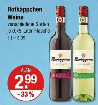 V Markt Rotkäppchen weine Angebot