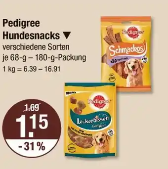 V Markt Pedigree hundesnacks Angebot