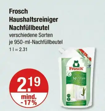 V Markt Frosch haushaltsreiniger nachfüllbeutel Angebot
