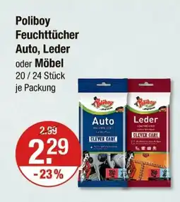 V Markt Poliboy feuchttücher auto, leder oder möbel Angebot