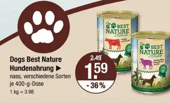 V Markt Dogs best nature hundenahrung Angebot