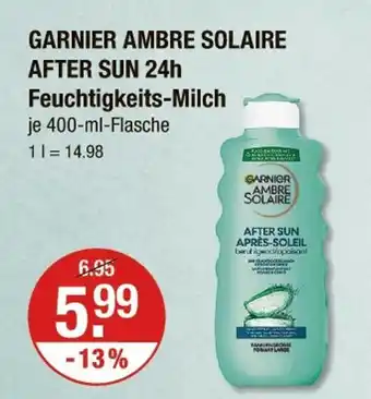 V Markt Garnier ambre solaire after sun 24h feuchtigkeits-milch Angebot