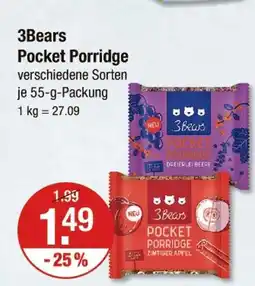V Markt 3bears pocket porridge Angebot