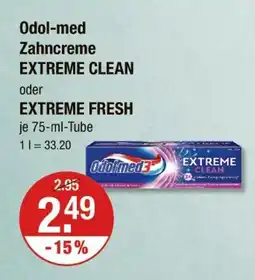 V Markt Odol-med zahncreme extreme clean oder extreme fresh Angebot