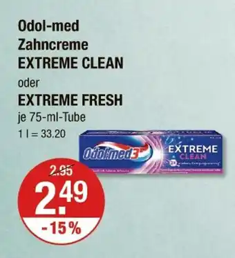 V Markt Odol-med zahncreme extreme clean oder extreme fresh Angebot