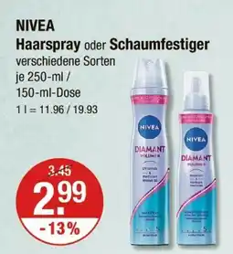 V Markt Nivea haarspray oder schaumfestiger Angebot