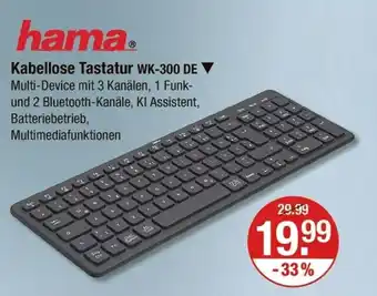 V Markt Hama kabellose tastatur wk-300 de Angebot