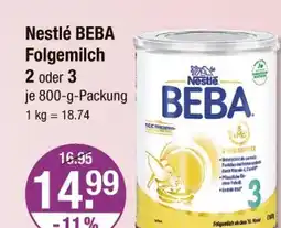 V Markt Nestlé beba folgemilch 2 oder 3 Angebot