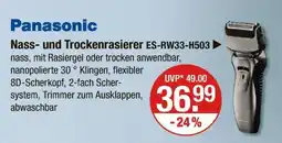 V Markt Panasonic nass- und trockenrasierer es-rw33-h503 Angebot