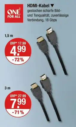 V Markt One for all hdmi-kabel Angebot