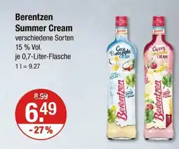 V Markt Berentzen summer cream Angebot