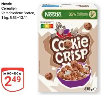 Globus Nestlé Cerealien Angebot