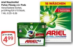 Globus Ariel Waschmittel Pulver, Flüssig oder Pods Angebot