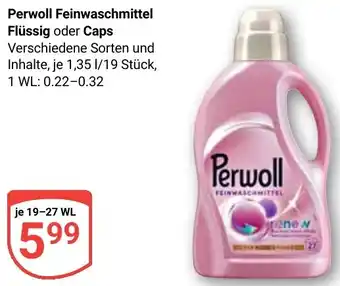 Globus Perwoll Feinwaschmittel Flüssig oder Caps Angebot