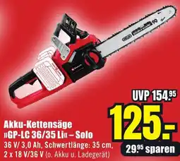 B1 Discount Baumarkt Einhell Akku-Kettensäge GP-LC 36/35 Li - Solo Angebot