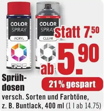 B1 Discount Baumarkt Sprühdosen Angebot