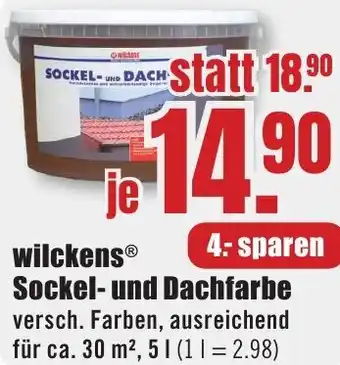B1 Discount Baumarkt Wilckens Sockel- und Dachfarbe Angebot