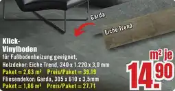 B1 Discount Baumarkt Klick Vinylboden Angebot
