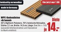 B1 Discount Baumarkt WPC-Bodendielen Arwood Angebot