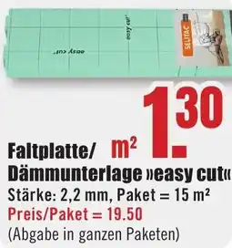 B1 Discount Baumarkt Faltplatte/ Dämmunterlage easy cut Angebot
